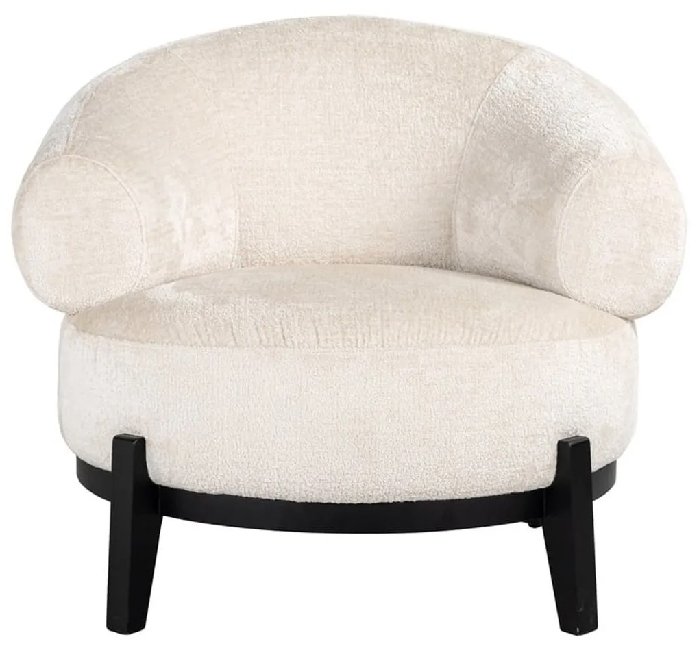 Richmond Interiors Montana Ronde Fauteuil Wit Chenille