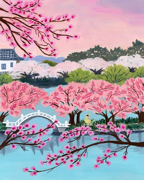 Ilustratie Blossom Ride, Sarah Gesek