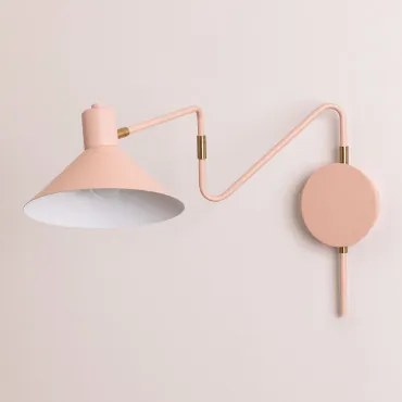 Draaibare Wandlamp Van Ijzer Lizz Lichtroze - Sklum