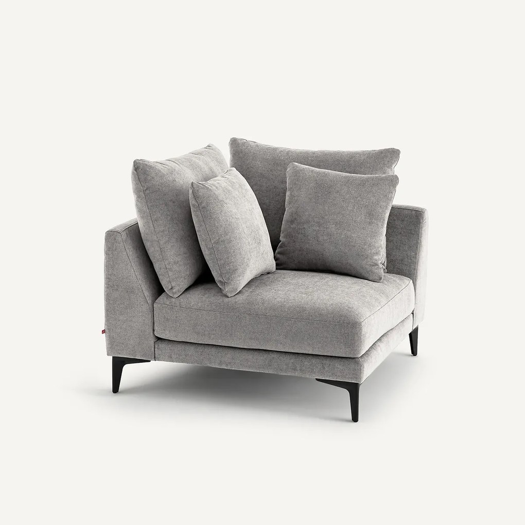 Hoekbank in polyestermix, MODERNISTE, ontwerp Emmanuel Gallina