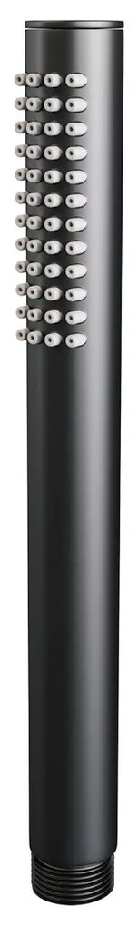 Brauer Black Edition thermostatische inbouw regendouche met staafhanddouche, plafondarm, glijstang en hoofddouche 30cm set 66 zwart mat