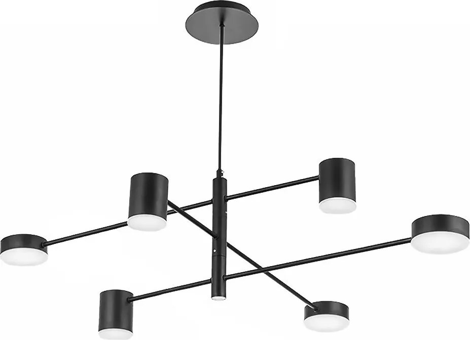 Moderne plafondlamp met 6 armen APP597-6C