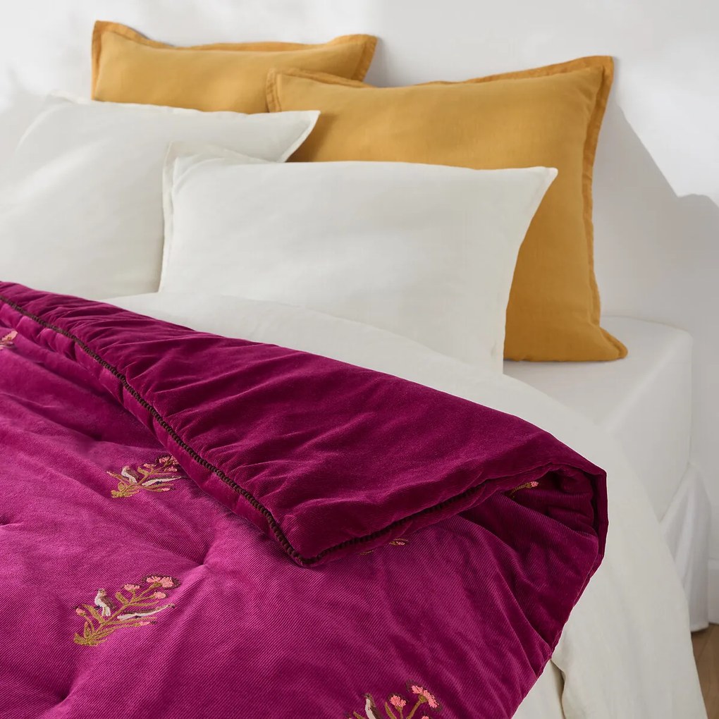 Gematelasseerd dekbed in gerib fluweel Dylis