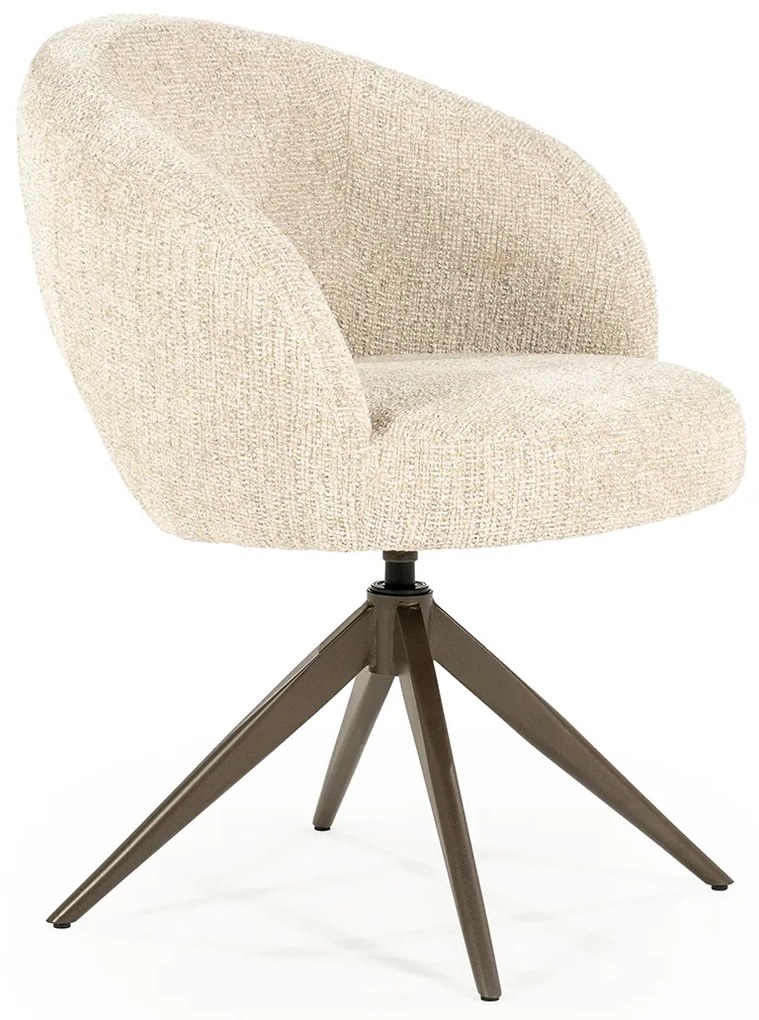 Eleonora Alissa Ronde Eetkamerstoel Beige