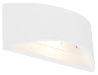 Moderne wandlamp wit 20cm met lichteffect - Tum
