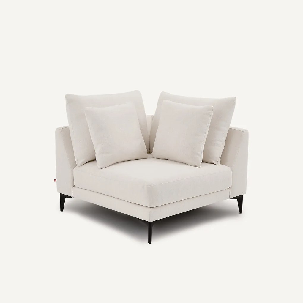 Hoekbank in polyester canvas, MODERNISTE, ontwerp van Emmanuel Gallina
