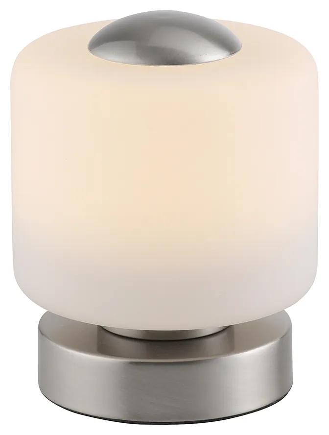 Tafellamp staal incl. LED 3-staps dimbaar met touch - Mirko Modern rond Binnenverlichting Lamp
