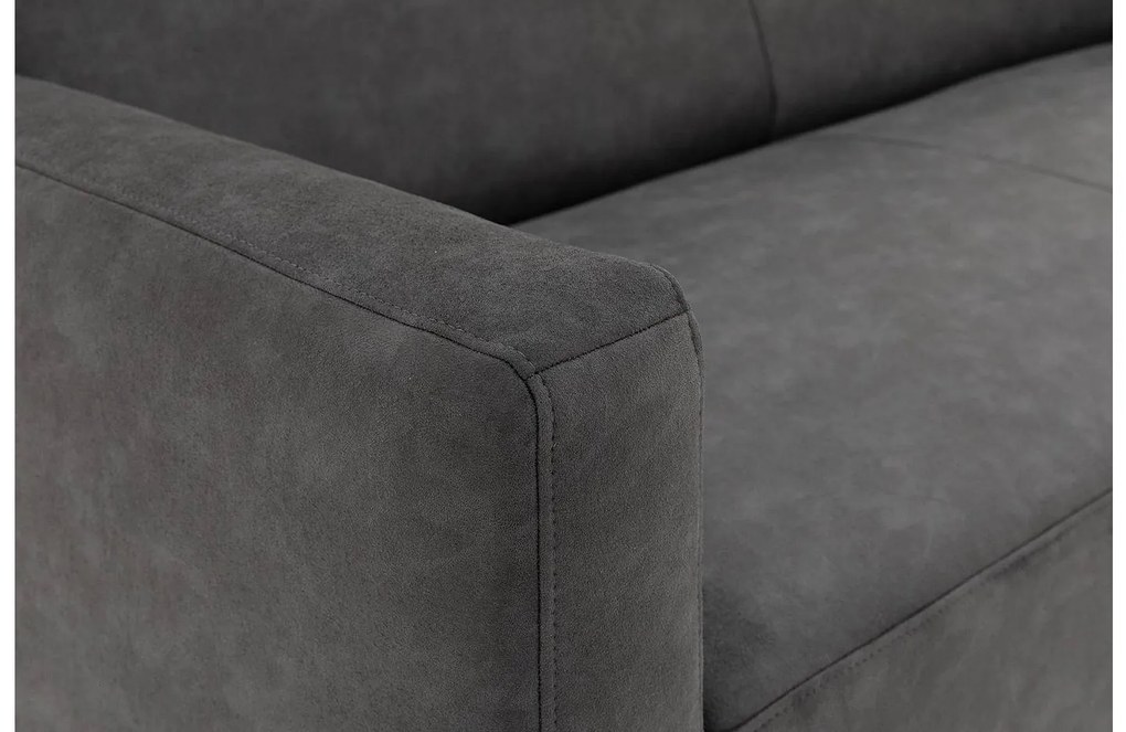 Goossens Key West antraciet, micro leer, 2-zits, modern design