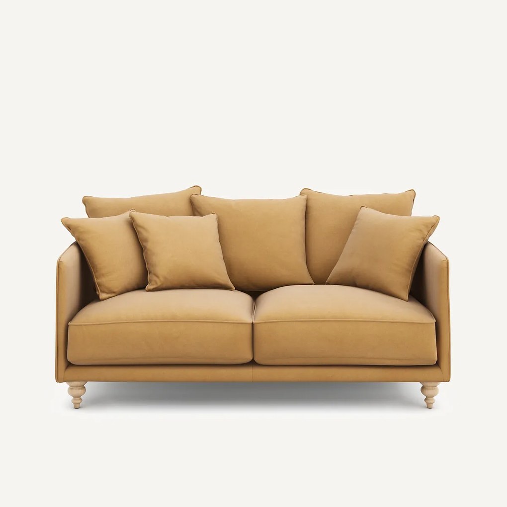 3-zits compacte zetel van linnen fluweel, LAZARE