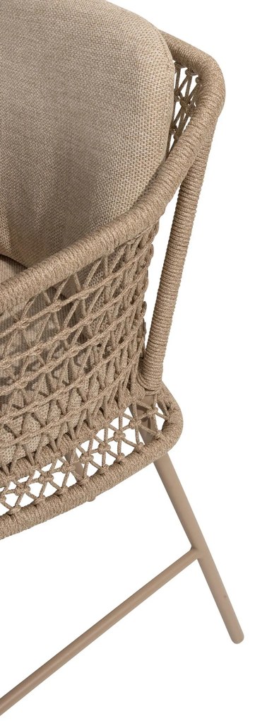 4 Seasons Outdoor Tramonti bar stoel latte SALE Tuinstoel beige weerbestendig