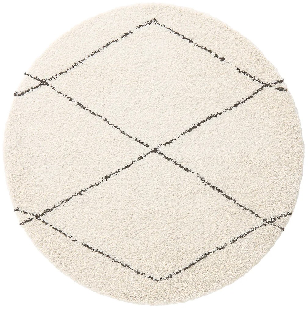 Rond vloerkleed in berber stijl, Fatouh