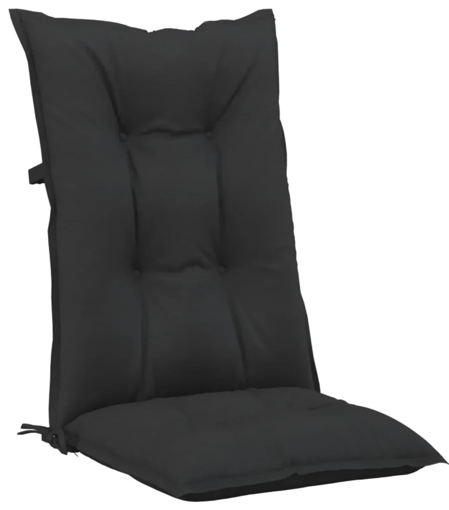 vidaXL Tuinstoelkussens 6 st 120x50x7 cm zwart