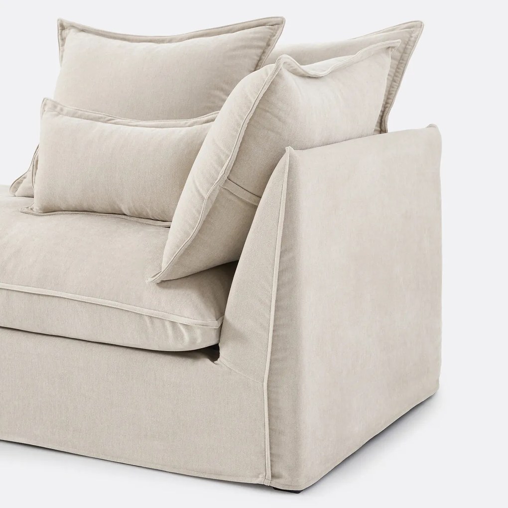 Longchair links, afneembare hoes, in gemêleerd polyester, ODNA