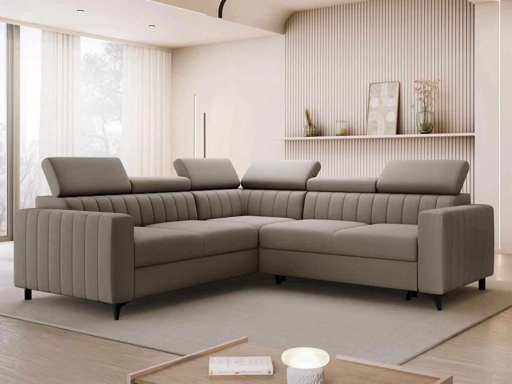 Hoekbank Columbus 201, Aanwezig, Aanwezig, 247x247x80cm, 172 kg, Poten: Metaal, Kunststof, Hout: Grenen