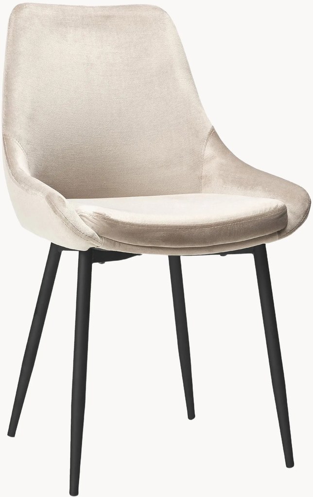 Gestoffeerde fluwelen stoelen Sierra, 2 stuks