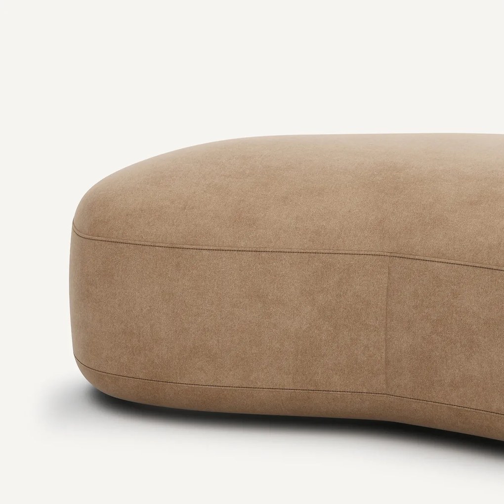 Poef van stonewashed fluweel, ROSEBURY, ontwerp Emmanuel Gallina