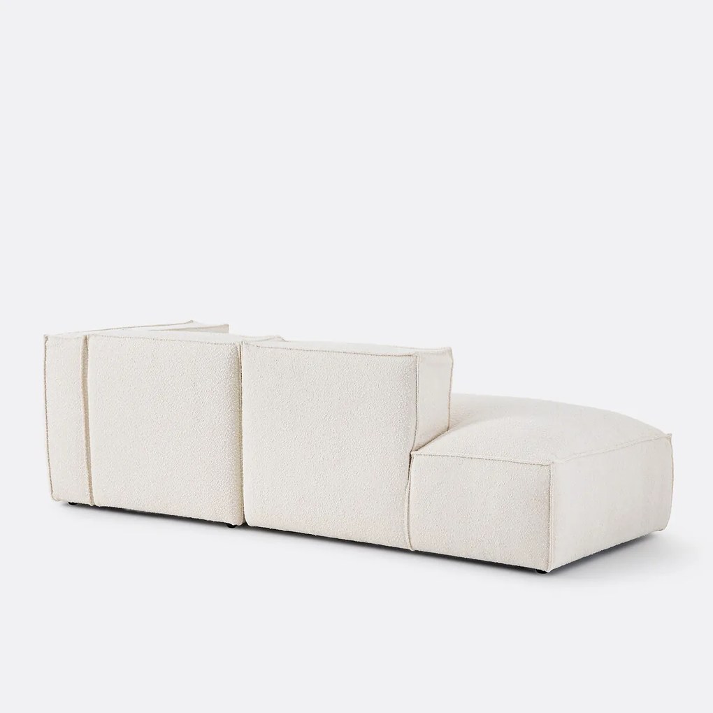 Modulaire hoekbank, rechts, in bouclé stof, SEVEN