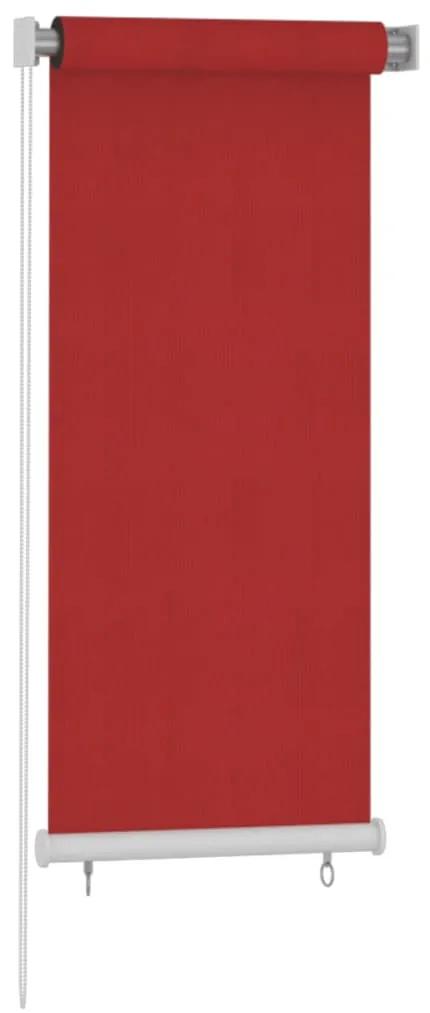 vidaXL Rolgordijn voor buiten 60x140 cm HDPE rood
