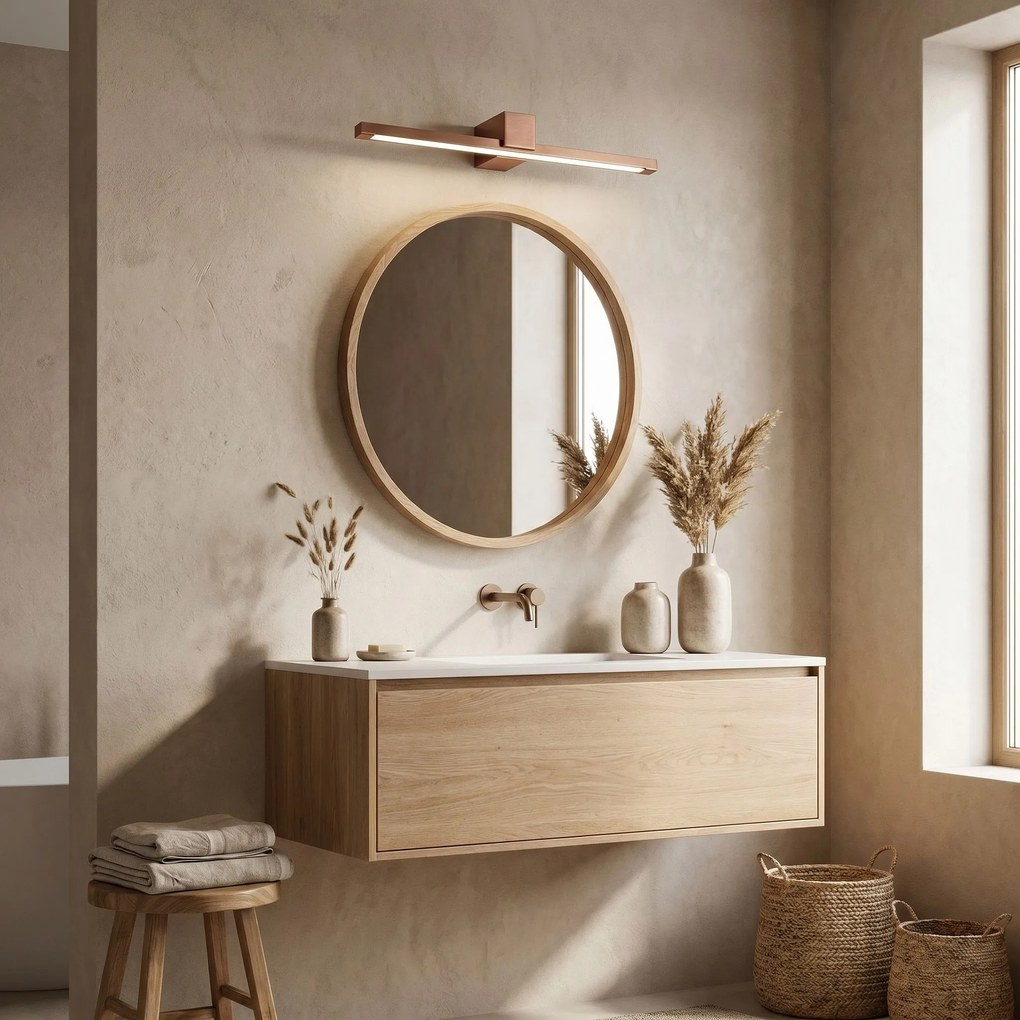 Badkamer LED-wandlamp SWE053-1W 60 cm COPPER BRUSH
