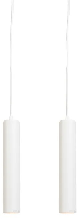 Set van 2 design hanglampen wit - Tuba small