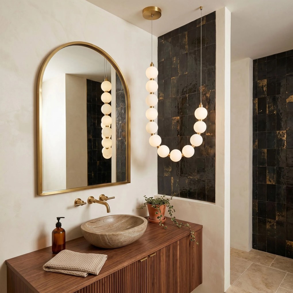 LED hanglamp plafondlamp LHJ119-CP geborsteld goud