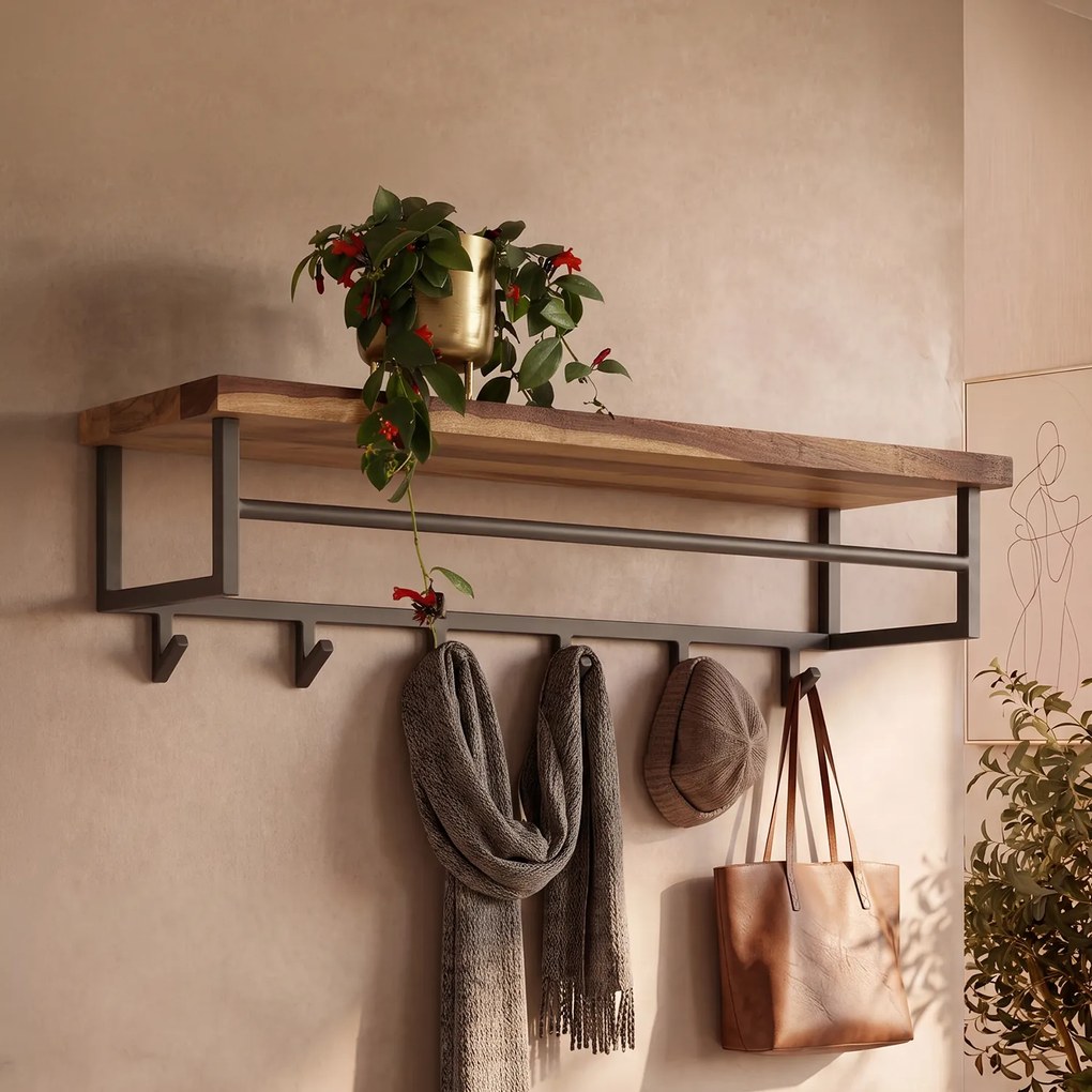 Kapstok Met Houten Plank