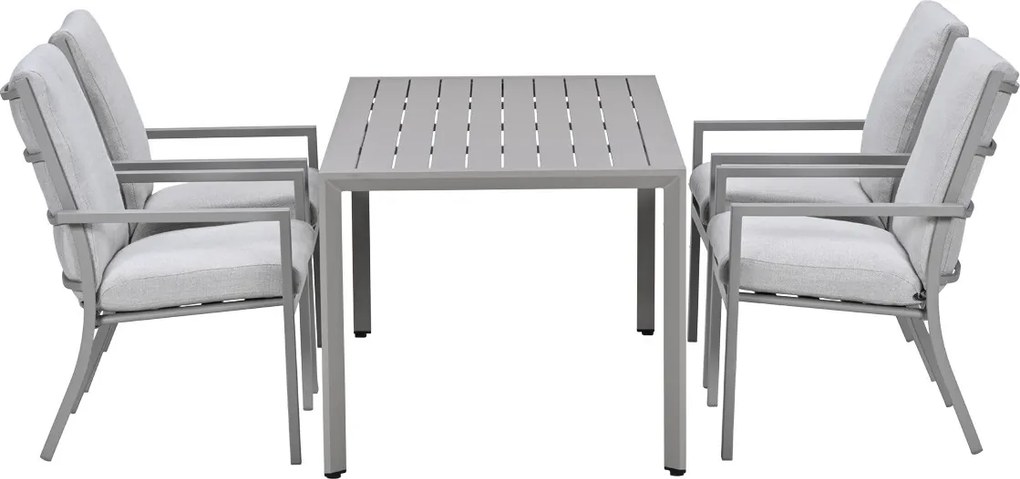 Garden Impressions Senja tuinset 5-delig taupe - Kasper tuintafel 160x90 cm