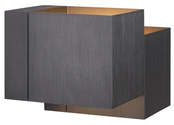 Moderne wandlamp gunmetal 2-lichts - Transfer Double