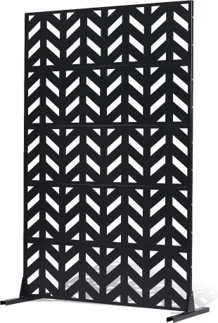 VEVOR Vouwscherm, 120x50,8x183 cm, Buitenkamerverdeler, Vrijstaande Scheidingswand met Standaard, Decoratief Tuinscherm, Kamerverdeler voor Balkon, Terras, Binnen, Zwart