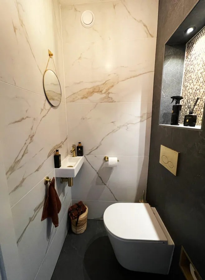 Hoogglans Vloertegel 60x60 Cm Marmerlook Cifre Diamond Gold Brillo RBT06