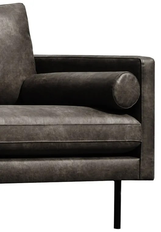 3,5 zitsbank - Daisy - met doorgestikte armleuning - leer Colorado antraciet 01