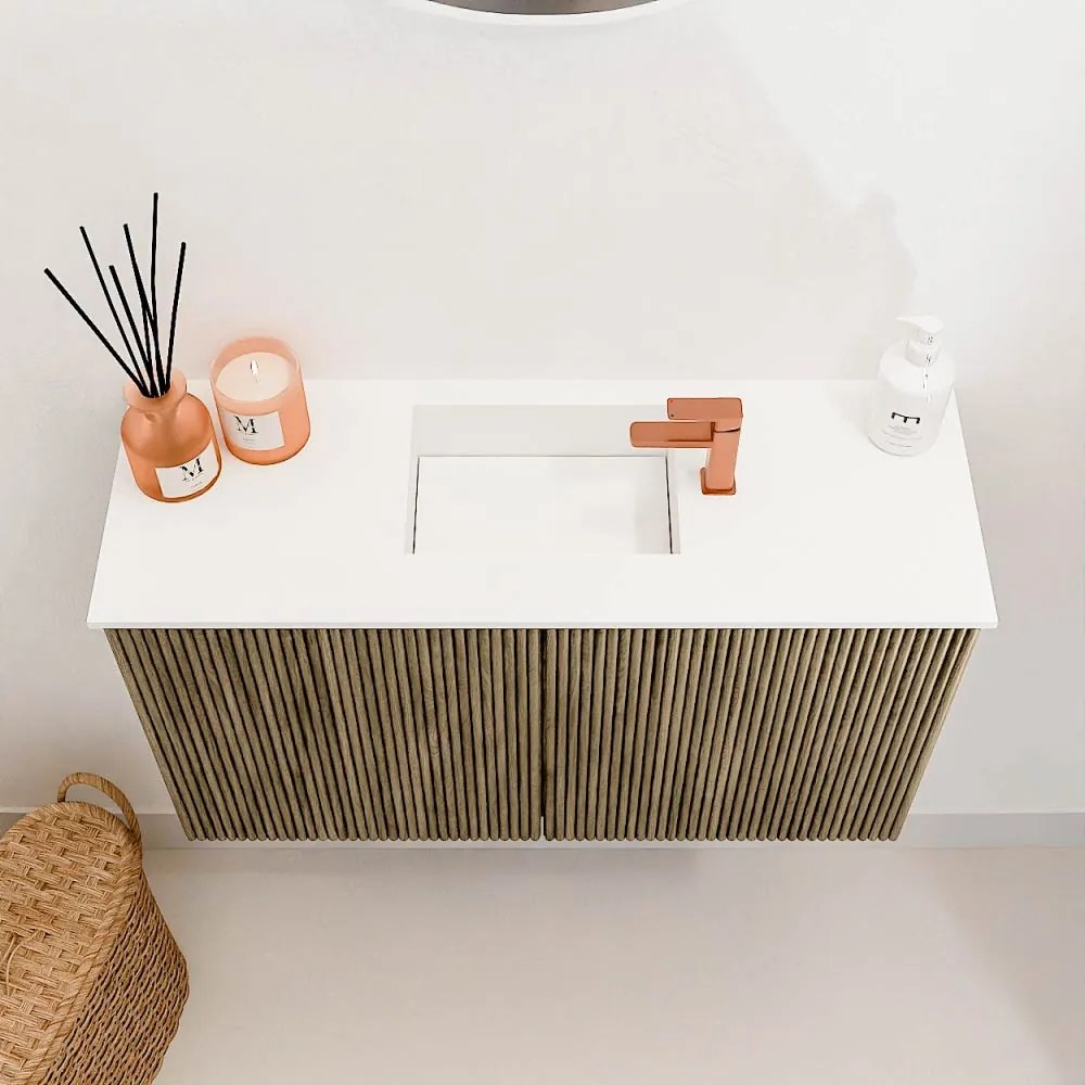 Mondiaz Joya 70cm toiletmeubel dusk met wastafel faye midden 1 kraangat talc