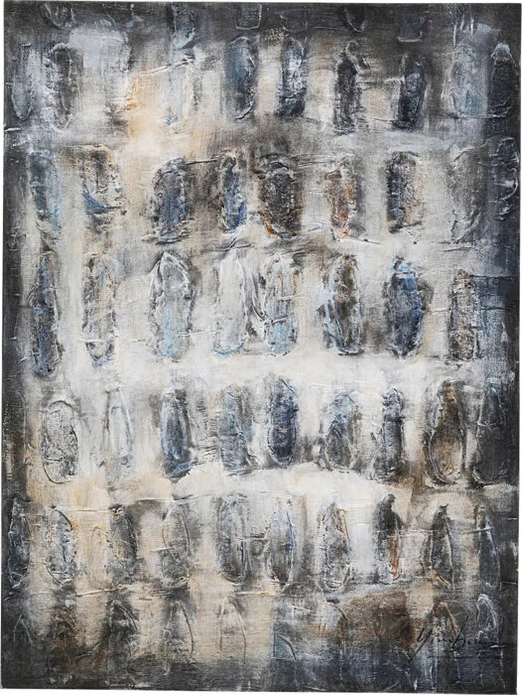 Abstract Schilderij Grijs Beige