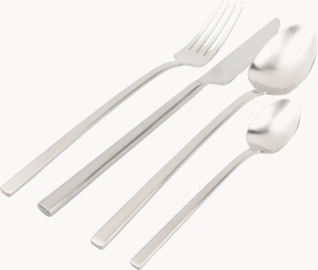 Mat geborstelde bestekset Terno, 4 personen, 16-delig