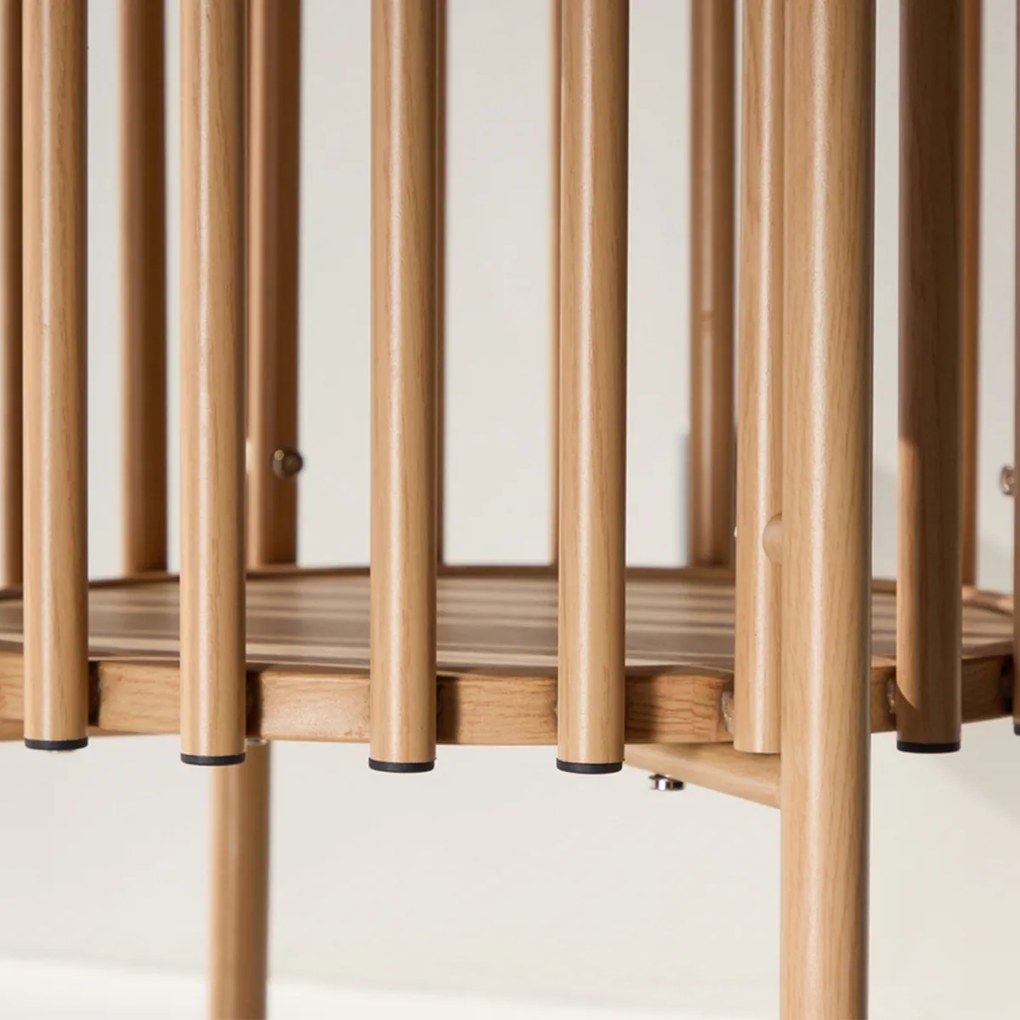 Ronde Bijzettafel Met Ribbelstructuur - 45 X 45cm.