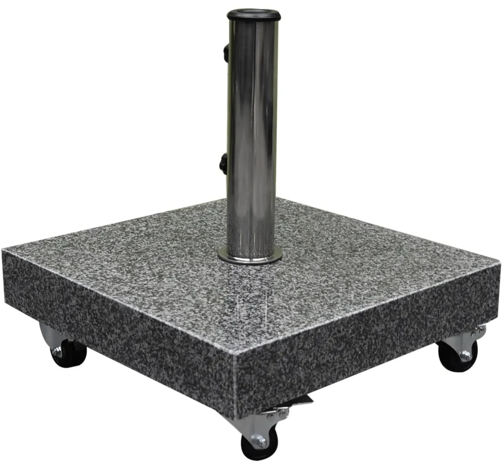 AVH parasolvoet 60 kg met 4 wielen graniet