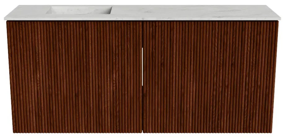 Mondiaz Joya DLux 90cm toiletmeubel ruby met wastafel faye links 1 kraangat opalo