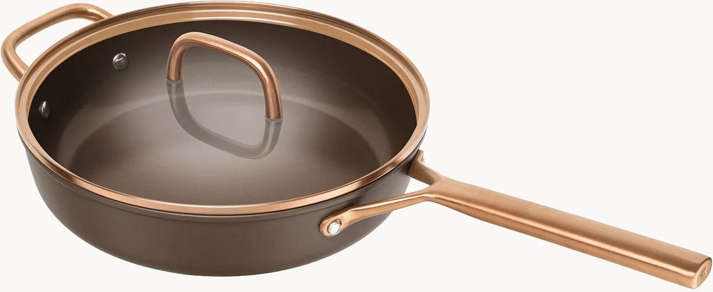 Braadpan Milano met antiaanbaklaag met glazen deksel