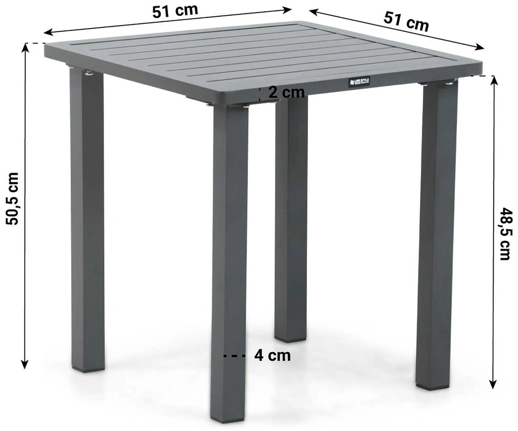 Bistroset 2 personen Aluminium Grijs Lifestyle Garden Furniture Albelli