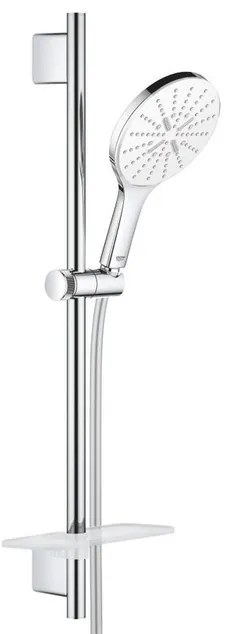 GROHE Vitalio Smartactive Glijstangset - 60cm - ronde handdouche - 3 straalsoorten - gladde doucheslang - met zeepschaal - chroom 26598000