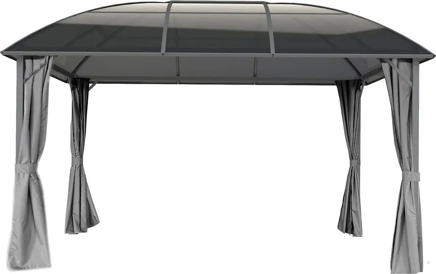 Metalen tuinhuisje Dominican Premium 3x4 Tuinpunt antraciet