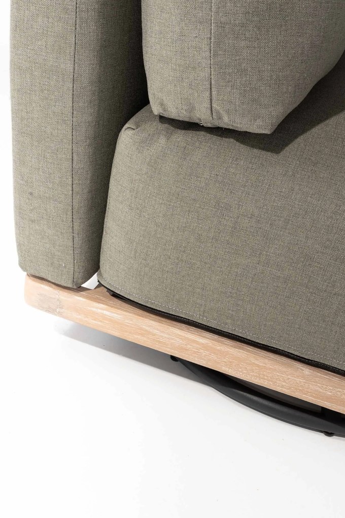 4 Seasons Outdoor Yara draaibare loungestoel met frame van RVS en geborsteld teak * Sale *    houtkleur weerbestendig