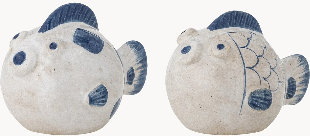 Zout- & peperstrooier Fugu van keramiek, 2-delig