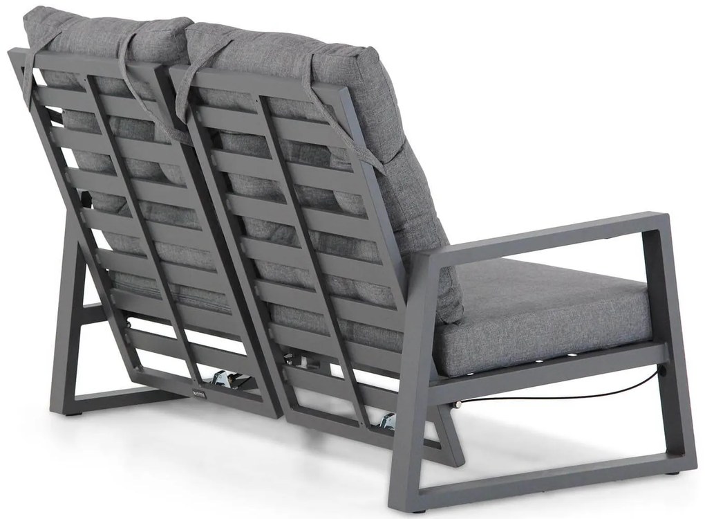 Stoel en Bank Loungeset Aluminium Grijs 4 personen Lifestyle Garden Furniture Batala