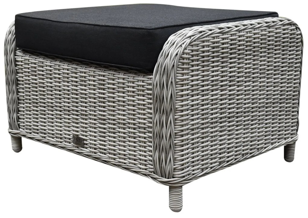 Toscane Bilbao voetenbank 60x74xH47 cm wit grijs