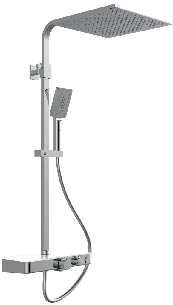 Schutte Ocean complete regendouche inclusief thermostaatkraan en planchet chroom/wit