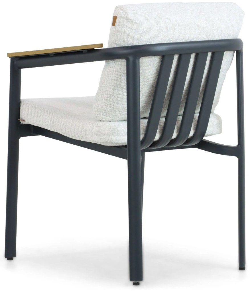 Tuinstoel stapelbaar Aluminium Grijs-antraciet Santika Mind