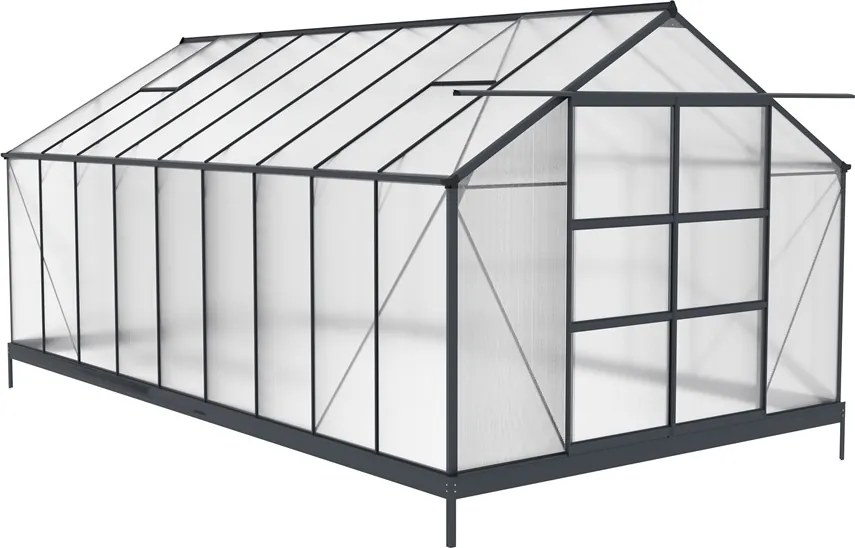 Azalia aluminium serre 2,5 x 5,5 m CoverTech antraciet