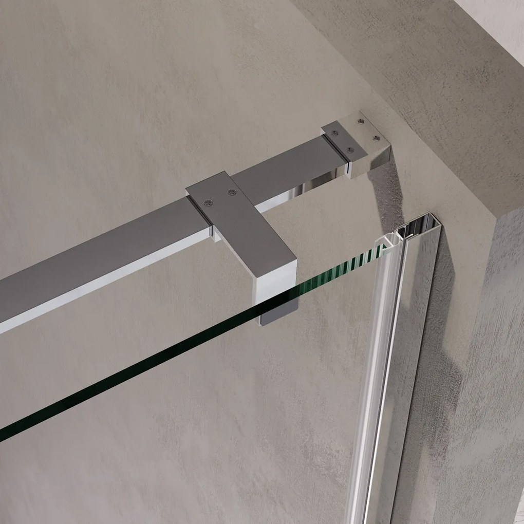 Brauer Stellar nisdeur met vaste wand 120cm chroom