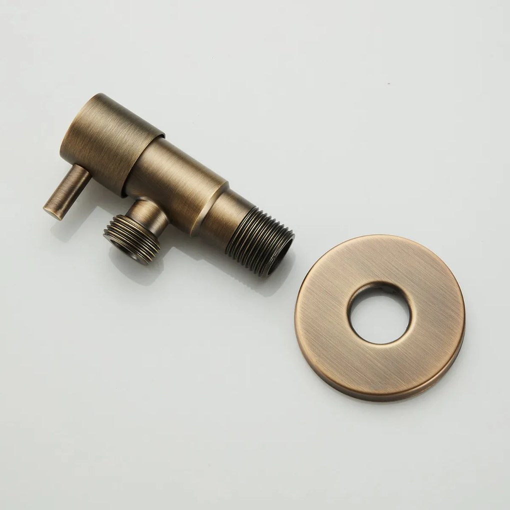 Saniclear Antique hoek stopkraan 1/2 x 1/2 verouderd messing